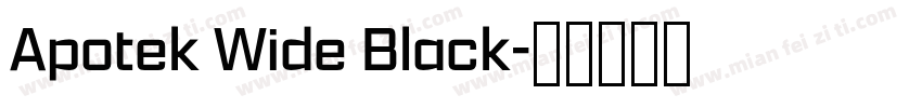 Apotek Wide Black字体转换